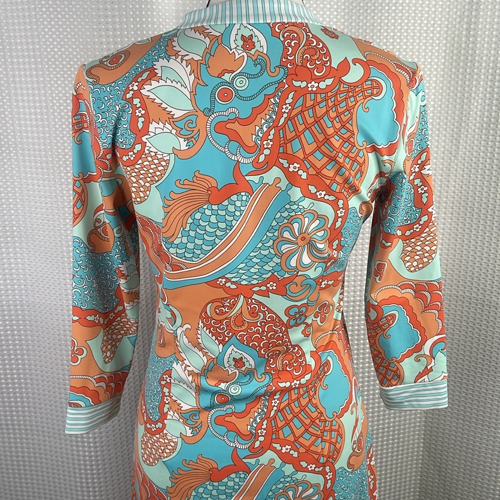 J McLaughlin Dress Catalina Cloth 3/4 Sleeve Resortwear Sz XS - Picture 6 of 11